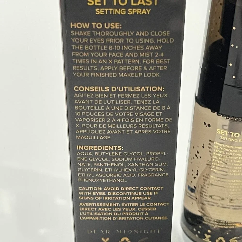 Dear Midnight BNIB Lightweight Alcohol-Free Set To Last Setting Spray